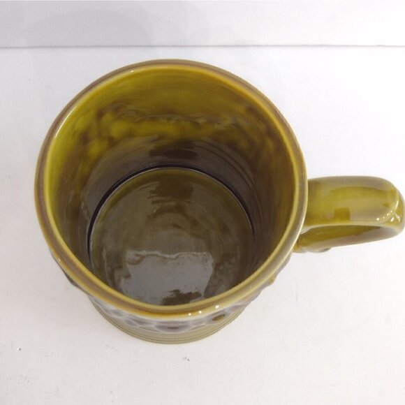 Vtg 1968 Los Angeles Potteries Pitcher Stein Cookie Jar Avacado Green  Fruit - Picture 7 of 11